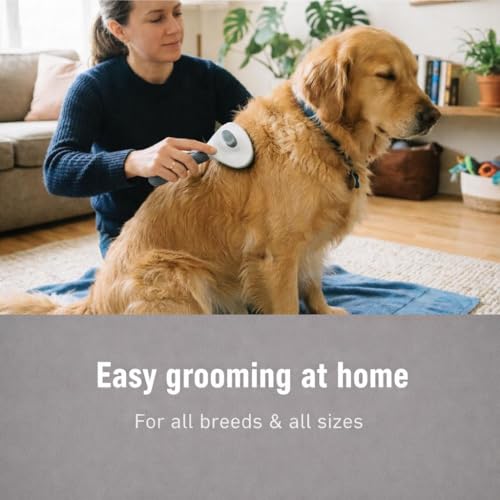 Self Cleaning Slicker Brush for Dogs & Cats – Deshedding Grooming Tool with One Click Hair Removal – Gentle for Sensitive Skin - Image 5