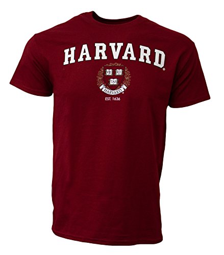 Harvard University Men's Collegiate Crest T-shirt, Medium, Crimson