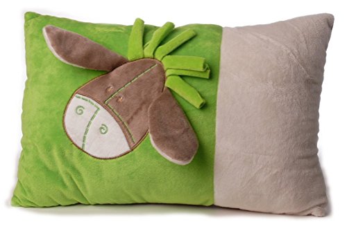 Inware 7796 - Oreiller câlin Âne Pauli, 40 x 25 cm,vert/crème