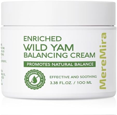 Wild Yam Cream for Hormone Balance: Natural PMS & Menopause Relief - Helps Support Hot Flashes & Night Sweats - Bioidentical Hormone Balance for Women, 3.38 fl. oz.