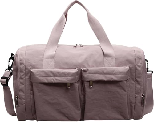 Duffle Bag Folding Design, Lightweight with Carry Handles, for Sports, Hiking, Weekend, Airplane, and Camping, 25X45X21cm (Maroon)4
