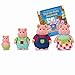 Li'l Woodzeez Pig Family Set – Curlicue Pigs with Storybook – 5pc Toy Set with Miniature Animal Figurines – Family Toys and Books for Kids Age 3+