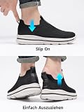ODCKOI Męskie wsuwane trampki Mesh Oddychające buty do biegania Wygodne trampki Outdoor Fitness Buty sportowe Lekkie buty do biegania szosowego-HEISE-44-XIN