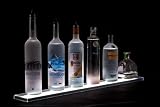 LED Liquor Shelf and Bottle Display (4 ft length) - Made in the USA - Programmable Shelving Includes