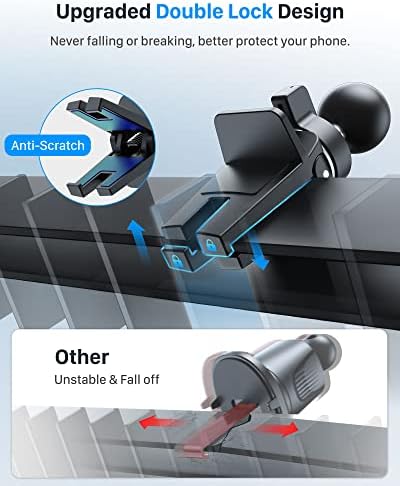 YOSH Mag-Safe Car Mount Air Vent, Car Phone Holder iPhone Magnetic Phone Car Mount Magnet Phone Holder for Cars, for iPhone 14/13/12 Series & MagSafe Case with Double Lock Clip without Metal Plates
