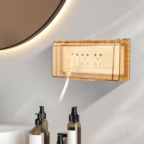 Image of ATORSE Waterproof Switch Plug Outlet Cover Washroom Protection Receptacle Protector Light Brown|Home & Garden
