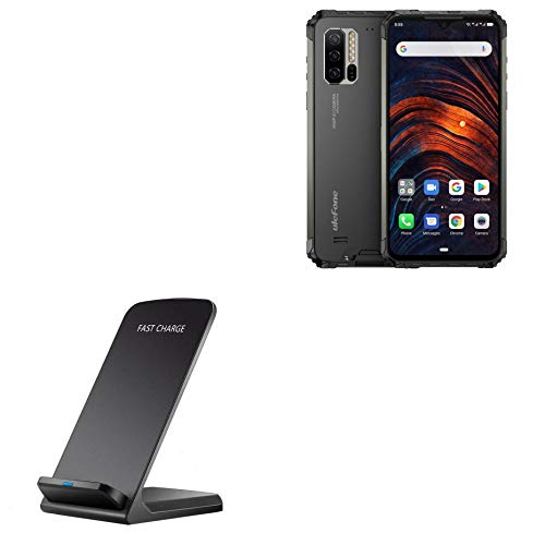 BoxWave Charger Compatible with Ulefone Armor 7E (Charger by BoxWave) - Wireless QuickCharge Stand, No Cord; no Problem! Charge Your Phone with Ease! for Ulefone Armor 7E - Jet Black