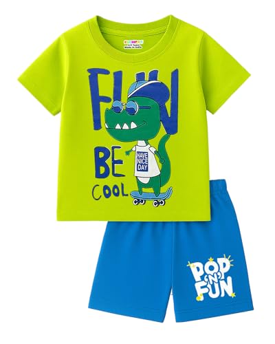 Image of Kuchipoo Boys Regular Fit Cotton T-Shirts and Shorts Set