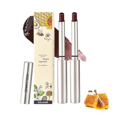 Lip Tint Black Lipstick Tinted Lip Balm for All Skin Tones Create a Glamorous Makeup Versatile Colours & Moisturising Lips(1.9g*2Pcs Honey Lipstick)
