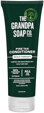 Grandpa's The Soap Company Pine Tar Conditioner - Sooths and Moisturizes Dry Scalp, With Pine Tar and Tea Tree Oil, All Hair Types, Vegan, Sulfates and Parabens Free, 8 Fl Oz