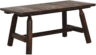 vidaXL Durable Coffee Table - Solid Spruce Wood Construction - Burned Look - Sturdy Wooden Frame - for Outdoor Use - 90x50...