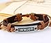 COLORFUL BLING Cross Leather Bracelet Cross Style Multi Layer Design Stainless Steel Fashion Men's Leather Bracelet Classic Gift For Men 2 Different Color Choose for Men Women - WWJD Light Brown