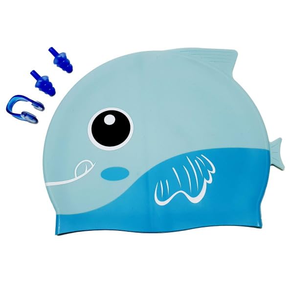 LILPLANET Fish Design Swimming Cap for Kids | Stylish Anti Slip Swimming Cap for Kids | Elastic and Comfortable Swimming Cap (Faintblue) (B0C7CFG7RV) Amazon Price History, Amazon Price Tracker