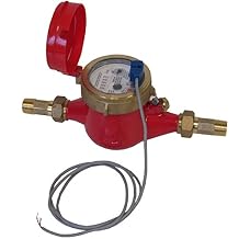 PRM 3/4 Inch Multi-Jet Brass Totalizing Hot Water Meter with Pulse Output - Commercial & Industrial Use, Horizontal Mount, Sealed Dry Dial, Internal Strainer, Viton Seals, Max Temp 194F