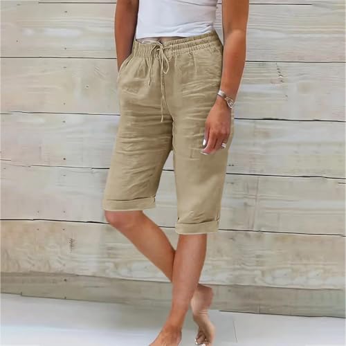 Womens Relaxed Fit High Waist Casual Pocketed 2025 Hiking Outdoor Summer Shorts2