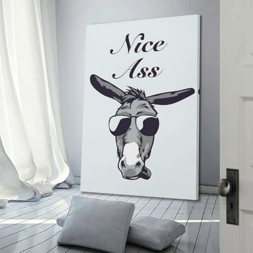 Impression sur toile d'âne vintage Nice ASS cadre 50x75 cm - 3
