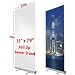 33" x 79" Retractable Banner Stand Roll Up Portable for Trade Show Sign Signage Store Display Wall Exhibition Aluminum Structure with Carrying Bag