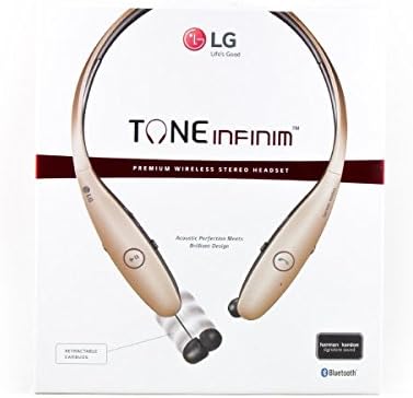 LG Electronics Tone Infinim HBS-900 Bluetooth Wireless Stereo Headset- Retail Packaging - Gold