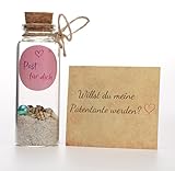 Patentante fragen Geschenk Flaschenpost mit Definitionskarte ( ohne Rahmen), Willst du meine Patentante werden, Taufpatin fragen, Patin, Gotti werden, Geschenidee, beste Freundin, Handmade