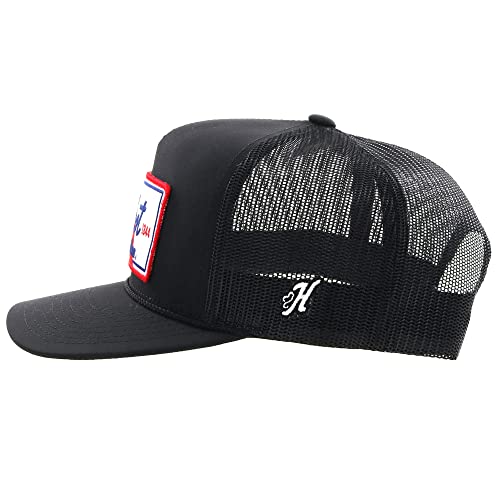 Image of HOOEY Officially Licensed Pabst Blue Ribbon One Size Fits All Adjustable Snapback Hat for Men and Women Mesh Back Trucker Hat