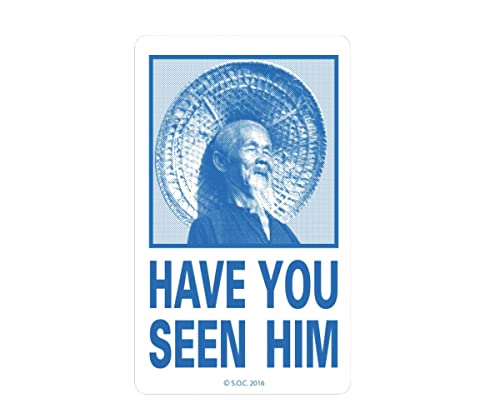 Powell Peralta Animal Chin Have You SEEN HIM Skateboard Sticker Blue