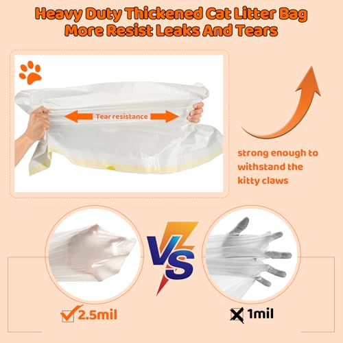 50-Count-Litter-Box-Liners-Jumbo-36-x-18-Tear-Resistant-Cat-Litter-Bags-Liners-25MIL-Thicken-Drawstring-Durable-Cat-Pan-Liners-Extra-Large-Kitty-Litter-Box-Bag-Disposable-Pet-litter-Bags-for-Poop 50 Count Litter Box Liners Jumbo 36 x 18 Tear Resistant Cat Litter Bags Liners 25MIL Thicken Drawstring Durable Cat Pan Liners Extra Large Kitty Litter Box Bag Disposable Pet litter Bags for Poop