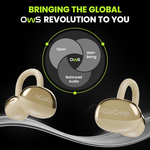 Image of ACwO DwOTS Flow Open Ear Earbuds | X-Fidelity Sound | AI-ENC Mic | Dual Mode (Music & Gaming) | 50H Playtime | Fast Charging | IPX5 | Bluetooth 5.3 Copper Bronze