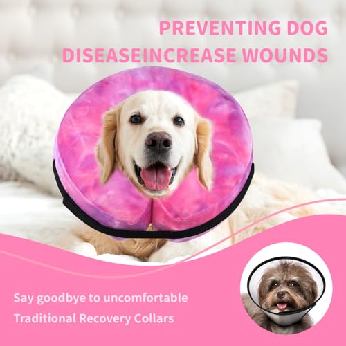Image of Inflatable Dog Recovery Collar, Dog Cone Collar for After Surgery, Prevent Dogs from Biting & Scratching Wound E-Collars to Help with Healing Soft Pet Recovery Collar Does