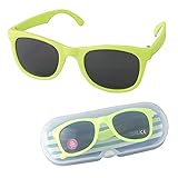 SPICE OF LIFE(スパイス) 子供用メガネ UVカットキッズファッショングラス スクエア ネオンイエロー 4-14才 プラスチックフレーム UV400カット 紫外線カット 収納ケース付き SFKY1511