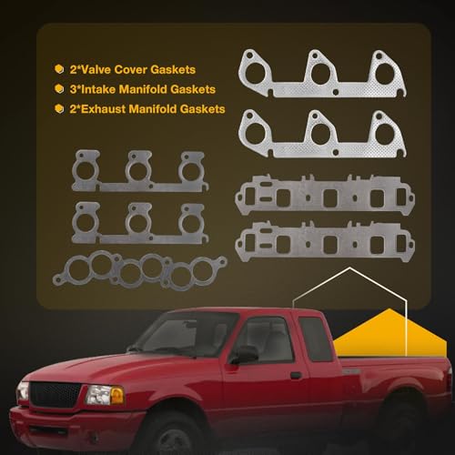 Image of 3.0 V6 Engine Cylinder Head Gasket Set, Compatible with 1998-2001 Mazda B3000 1998-2001 Ford Ranger 3.0L, Replace# HS9902PT ES72174