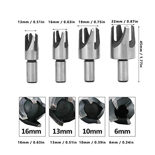 Set profesional de cortadores de tapones de madera miniatura 5