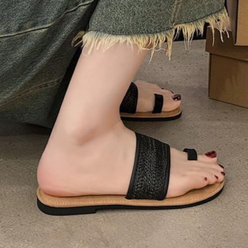 Women's Summer Comfy Plantar Fasciitis Orthotic Sandals,Casual Arch Support Beach Flip Flops,Stylish Bohemia Ring Toe Bunion Slippers3