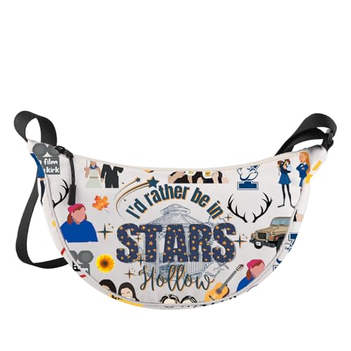 WZMPA Lorelai ＆Rory Fans Crossbody Bag Luke's Diner Gifts I'd rather Be In Stars Hollow Shoulder Bag Luke's Diner Merch