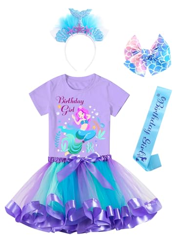 Disfraz completo cumpleaños niña sirena unicornio tutu