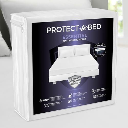 Protect-A-Bed Essential Mattress Protector Queen, Dust Mite Resistant, Noiseless and Odor-Resistant...
