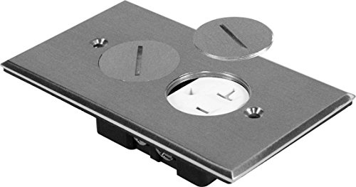 Orbit Industries FLB-R1G-C-SS Round Plug Type Floor Box Cover Only with Duplex Receptacle