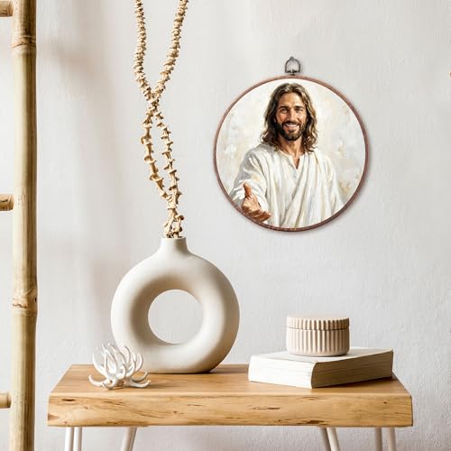 RWWNONW Christian Jesus Reaching Hand Round Wall Art Decor by RWWNONW - Used condition - Image 6