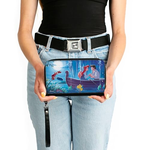 Buckle-Down Disney Wallet, Zip Around, The Little Mermaid Ariel and Eric Kiss the Girl Scene, Vegan Leather3