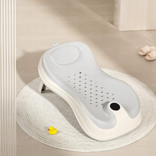 Image of MOPPETS Smart Clean, Super Comfortable Baby Bather with Anti Slip Seat- Baby Bath Rack for Newborn /Infants for 0-9 Months (Bather Grey)