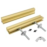 Peaha 10 Pack Adjustable Drawer Pulls Matte Gold Cabinet Handles 1in to 4in Hole Centers