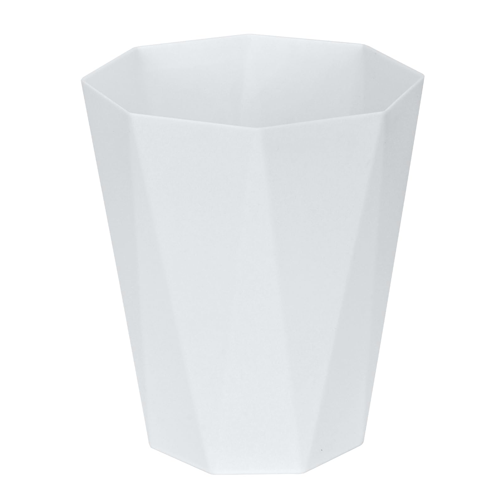 Plastic Trash Can - Waste basketbin for Office Home Bathroom Kitchen - 1 8 Gallon - White