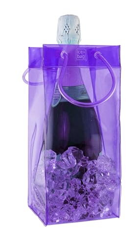 The Original ICE BAG Collapsible Wine Cooler Bag (Translucent Purple)
