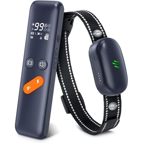 Dog Shock Collar, Electric Dog Training Collar with Remote 2680FT, IPX7 Waterproof Vibrating Dog Collar with 4 Training Modes, Rechargeable E-Collar for All Breeds, Sizes (Upgraded)