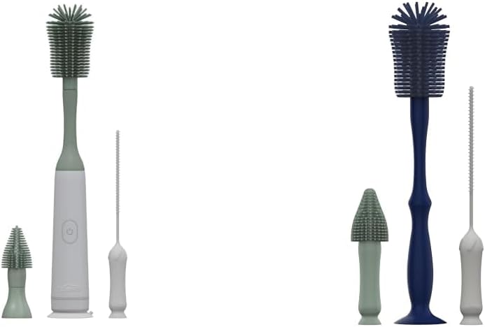 Dr. Brown's Electric Silicone Brush Set + Silicone Cleaning Brush Set