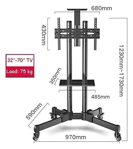 Soporte móvil para TV con ruedas para 32-70 pulgadas miniatura 2