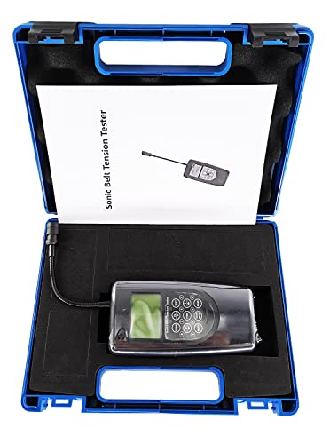 Hfbte Sonic Belt Tension Tester Meter Gauge Acoustic Belt Tensionmeter For Measuring Transmission Belt Vibration Frequency With Adjustable Probe Measuring Range 10Hz-680Hz 20 Set Data Storage #TOP3