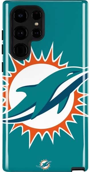 Skinit Pro Phone Case Compatible with Galaxy S22 Ultra - Officially Licensed NFL Miami Dolphins Camo Design