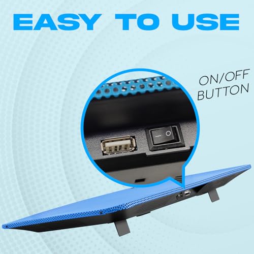 KLIM Serenity + Laptop Cooling Pad for Laptop + 11 to 15.6 inches + Perfect for Small and Medium Laptops + Stable and Sturdy Metal Grid + Silent... - Image 7