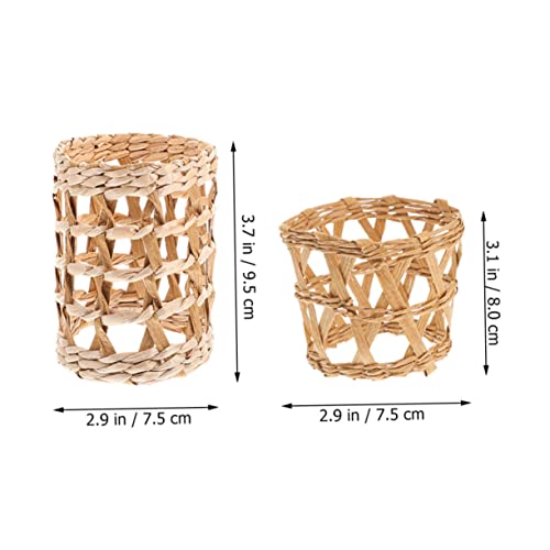 Manchons pour Gobelets en Paille Tressée Uonlytech - Isolateurs Thermiques Maison (Lot de 2) - 3