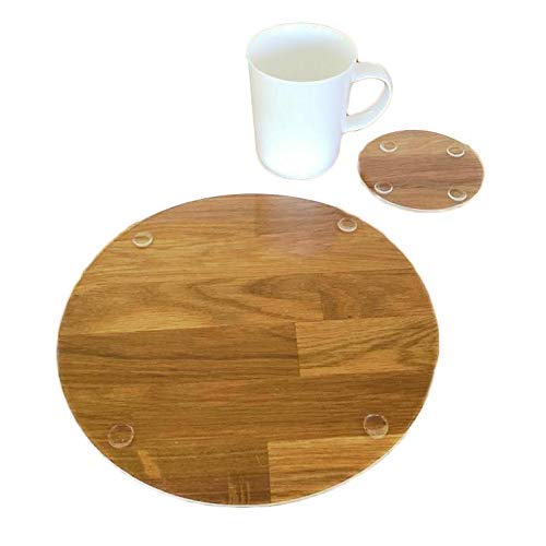 Super Cool Creations Rund Tischset und Untersetzer Set - Durchsichtig, 6 Placemats and 6 Coaster - Standard